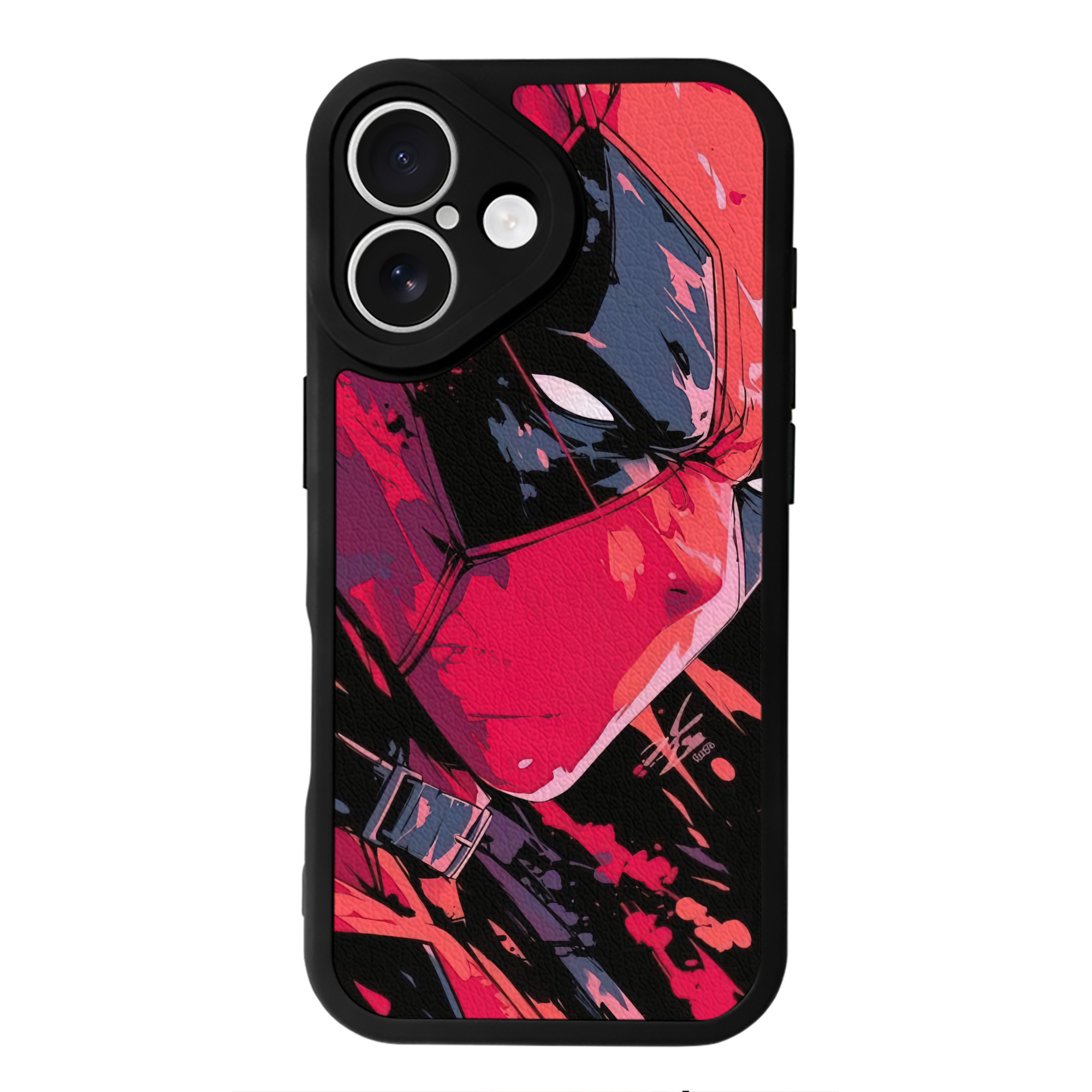 （画像用） Deadpool デッドプール 【iPhone 16シリーズ対応】シリコンスマホケース（レザー調） 材質：シリコン